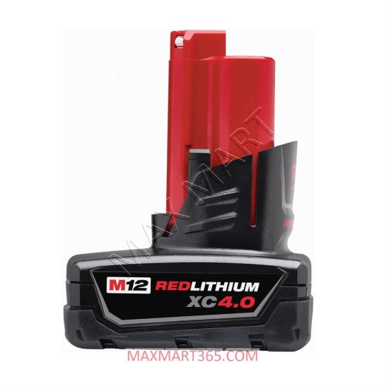 Picture of Milwaukee M12 Lithium-Ion Extended Capacity (XC) 4.0Ah 4Ah REDLITHIUM Battery 48-11-2440