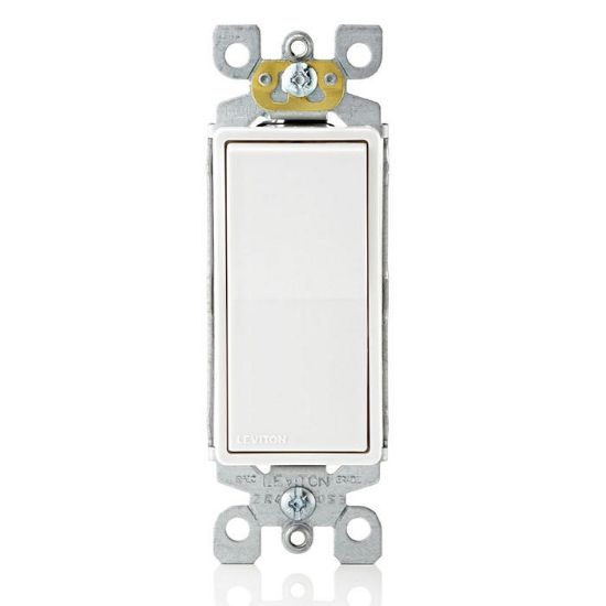 Picture of Leviton Single Pole Decora Light Switches in White (10-Pack) 5601-P2W